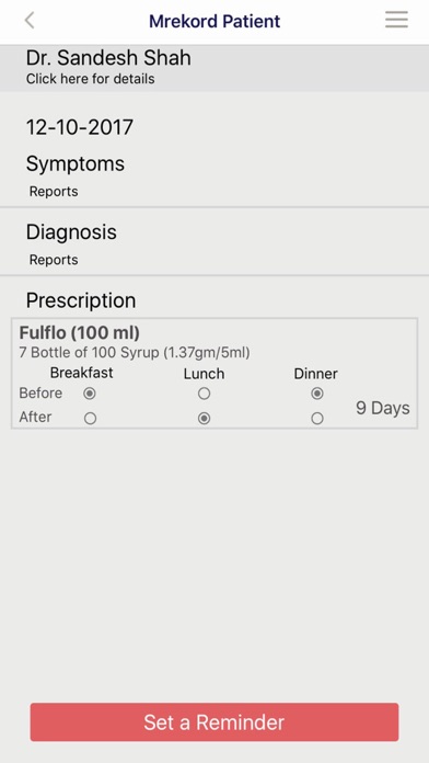 Mrekord Patient Screenshot