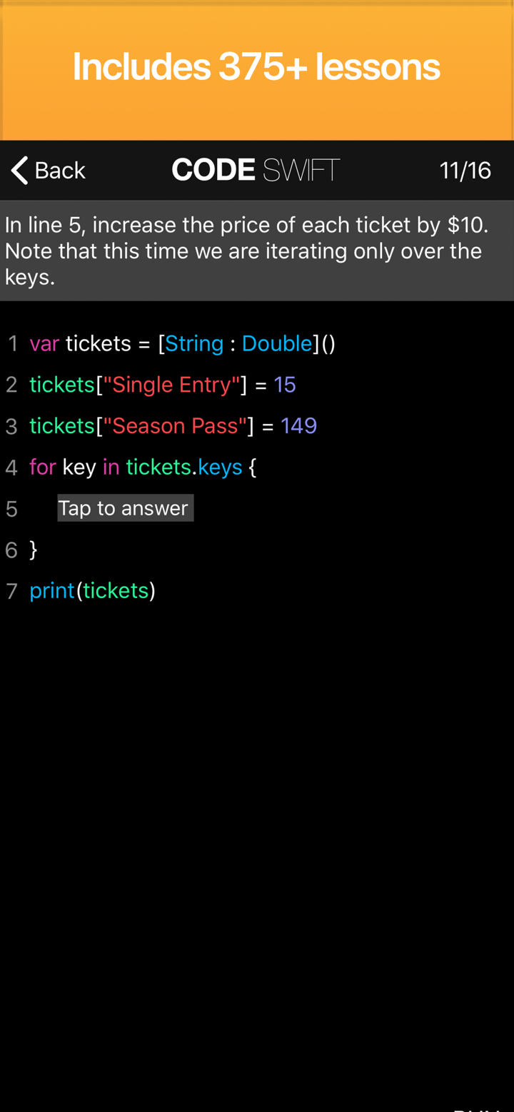 Code! Learn Swift Version screenshot 4