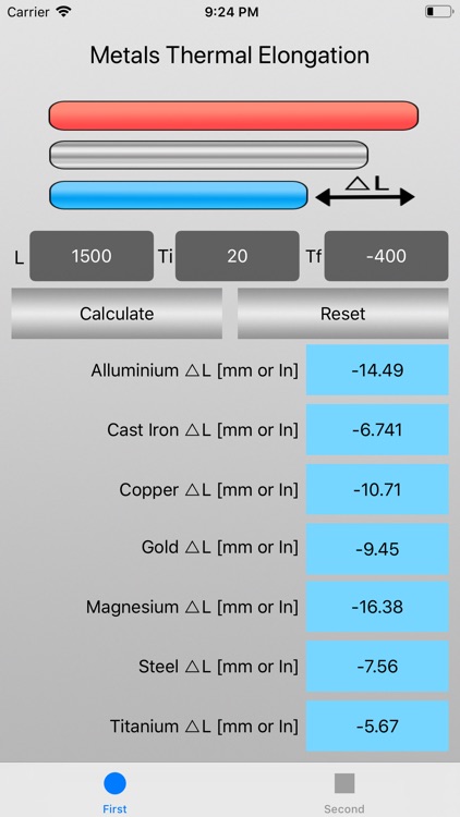 Metals Thermal Elongation screenshot-3