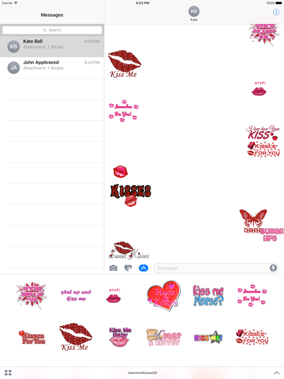 Screenshot #4 pour Love Kiss Gif sticker
