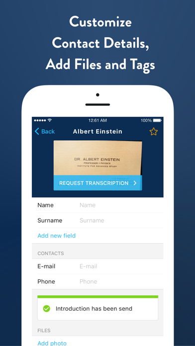 Tabee - Wallet & Contacts Screenshot