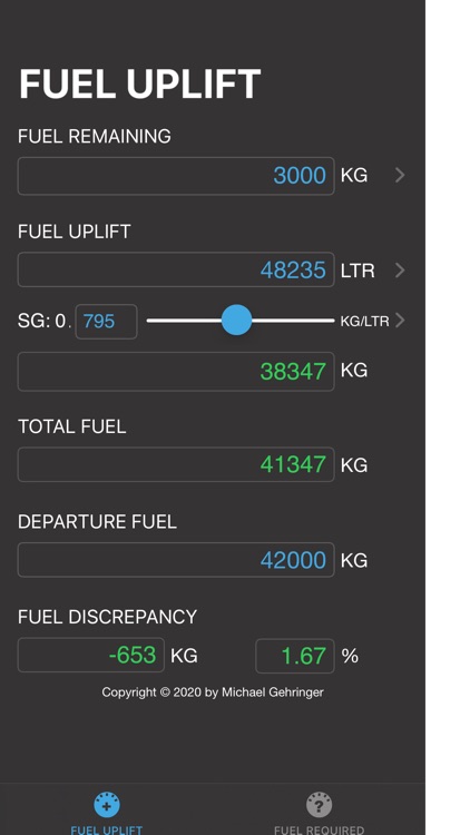 Fuel Uplift