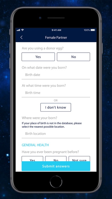 Fertility Astrology Screenshot