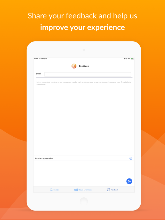 Crowd Alerts iPad screenshot 7 - Navigation app