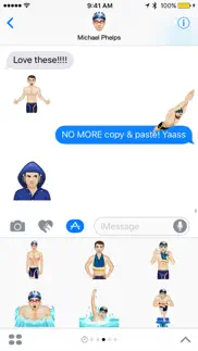 michael phelps - moji stickers iphone screenshot 1