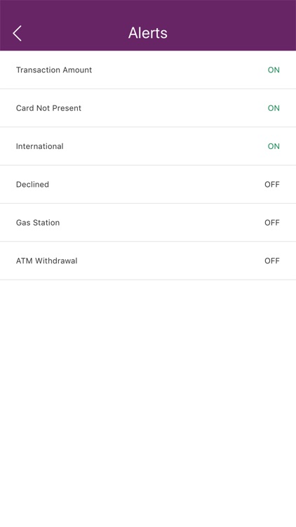 AlaTrust Card Controls