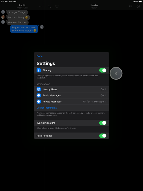 Berkanan Messenger iPad screenshot 9 - Social Networking app