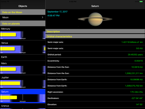 Astro Informations iPad screenshot 3 - Reference app