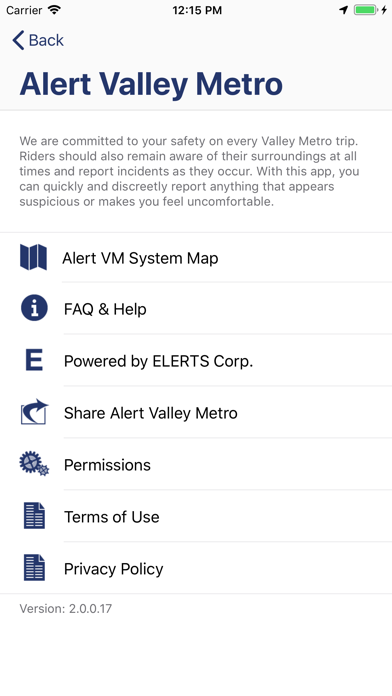 Alert Valley Metro® Screenshot