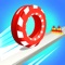 A fun tire game hold tap to roll the tire and swipe to jump the hurdles