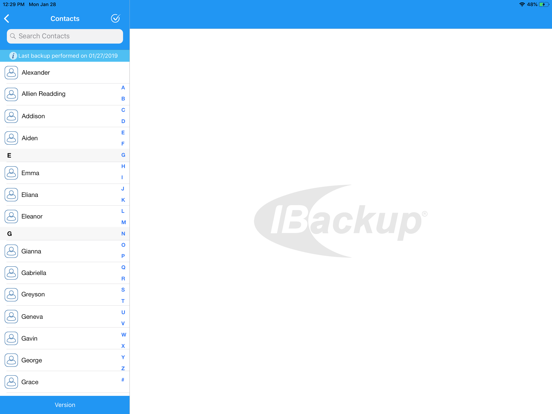 IBackup iPad screenshot 5 - Productivity app
