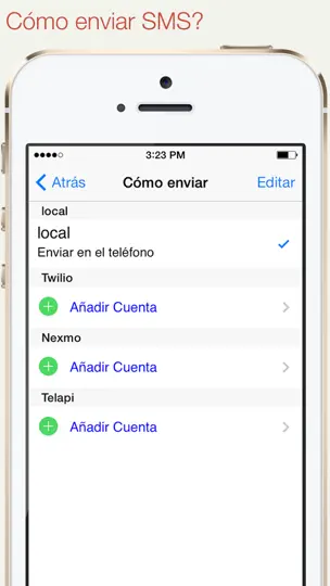 Captura de pantalla de SA Group Text Lite en iPhone 3