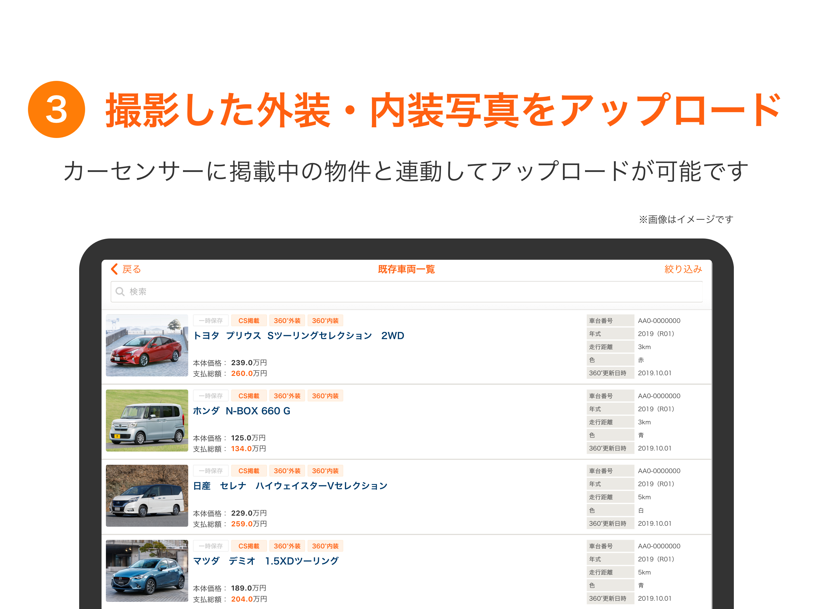 カーセンサー360°カメラ