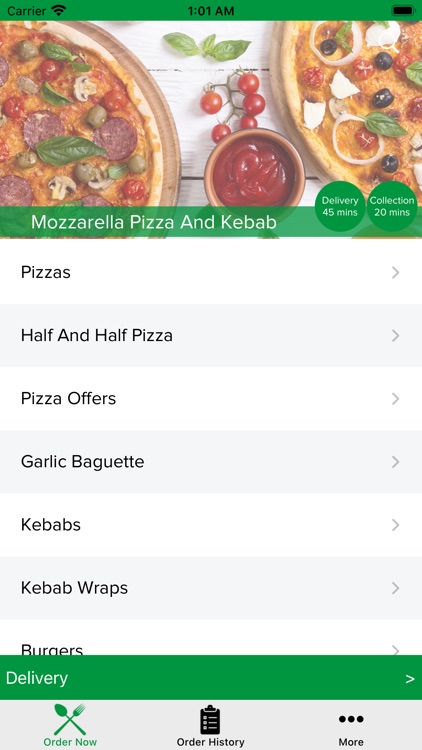 Mozzarella Pizza & Kebab