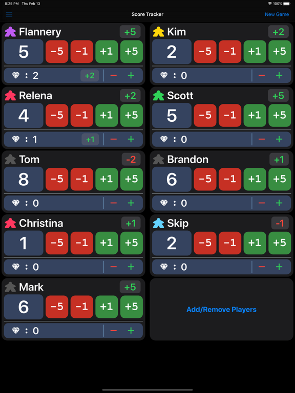 Game Score Tracker iPad screenshot 2 - Utilities app