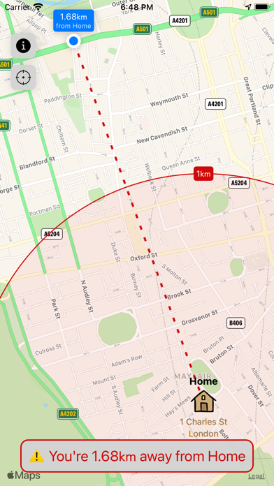 Radius & Distance iPhone screenshot 4 - Navigation app