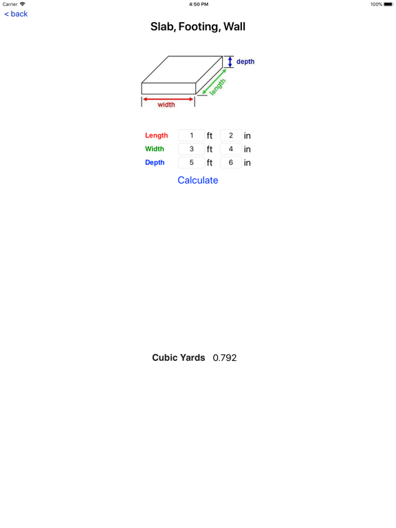 Screenshot #6 pour iConcreteCalculator