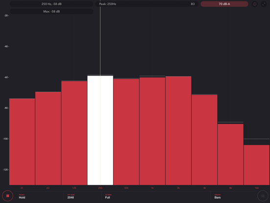Audio Spectrum Analyzer Pro iPad screenshot 5 - Music app