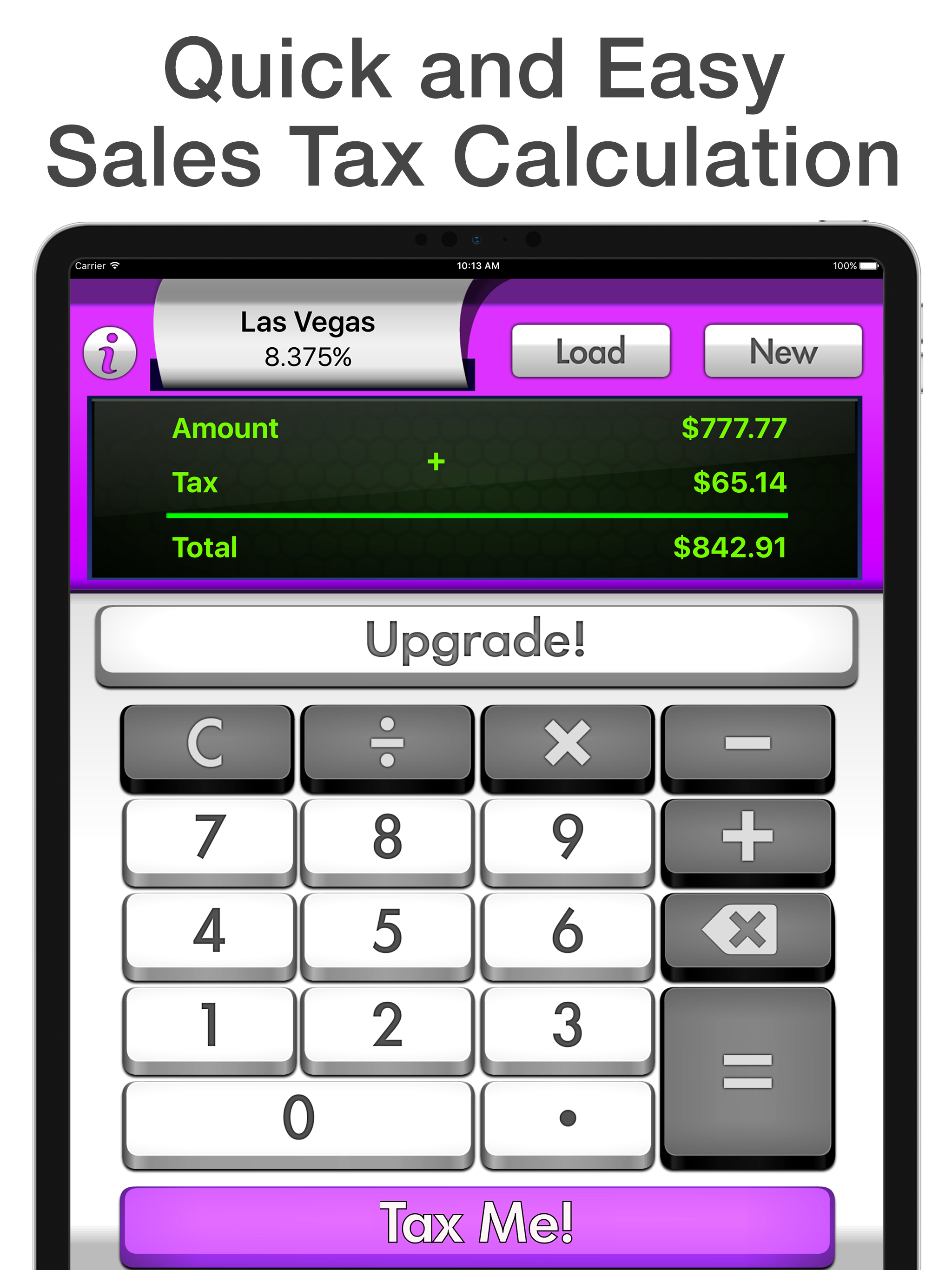 Sales Tax Calculator - Tax Me