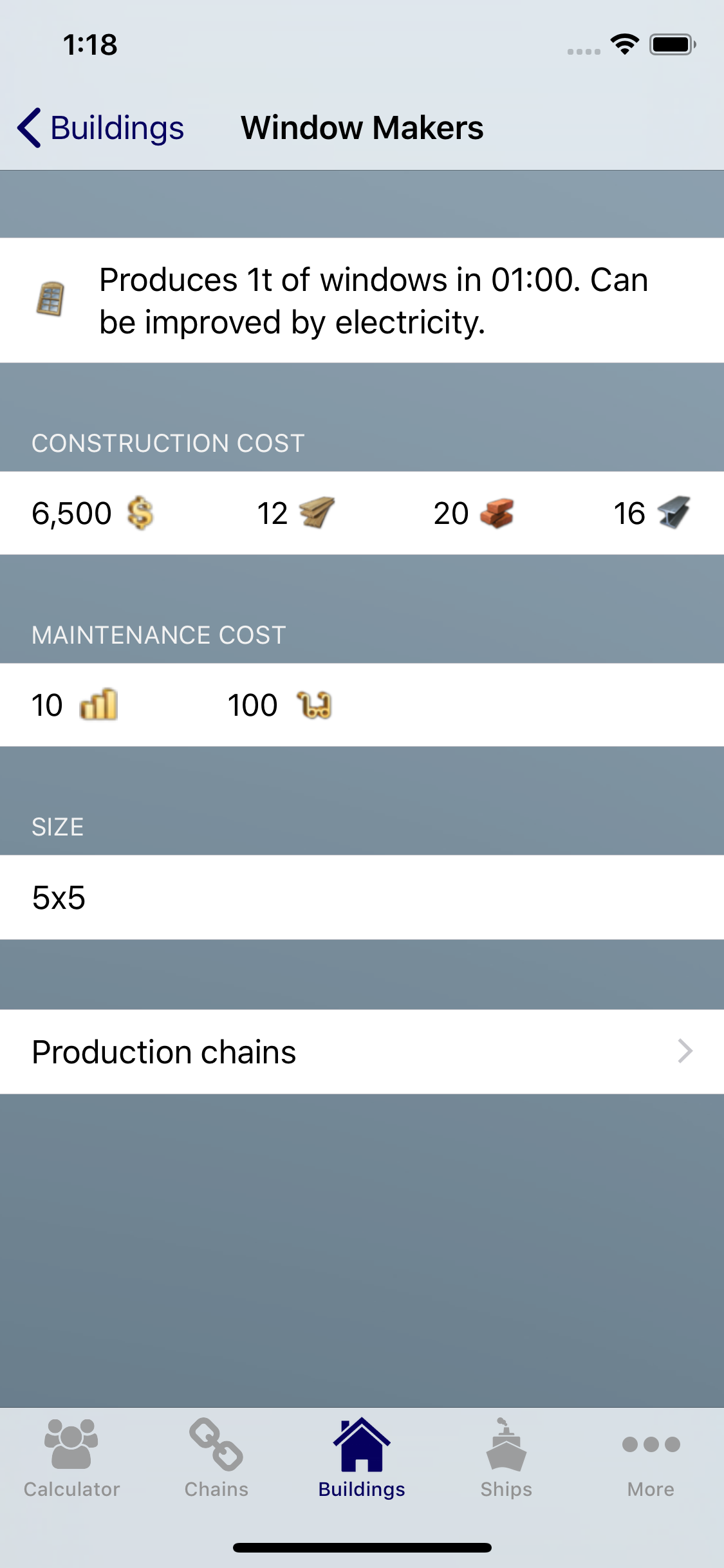 Production Calc. for Anno 1800