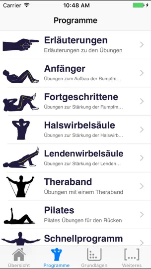 Screenshot von RückenDoc Lite auf dem iPhone 2