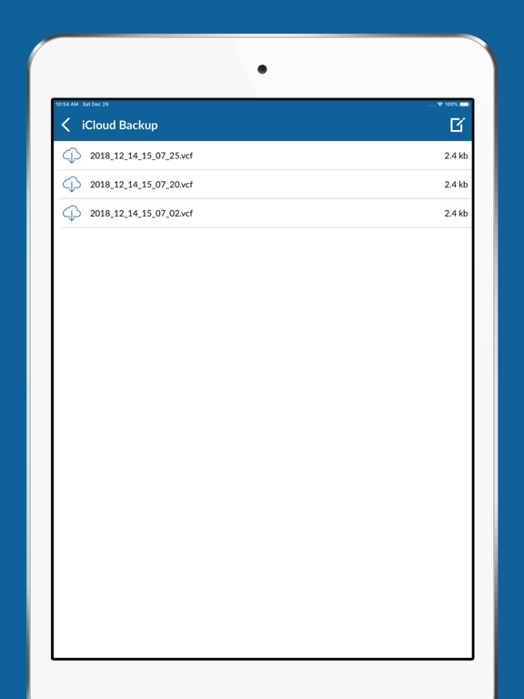 Screenshot #6 pour Contact Backup - Restore
