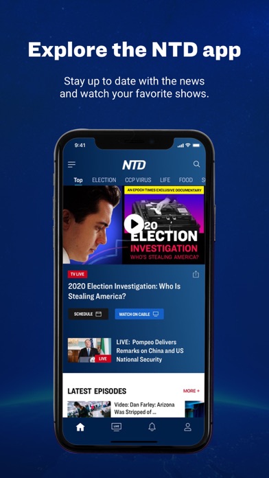 Screenshot #1 pour NTD: Live TV & Breaking News