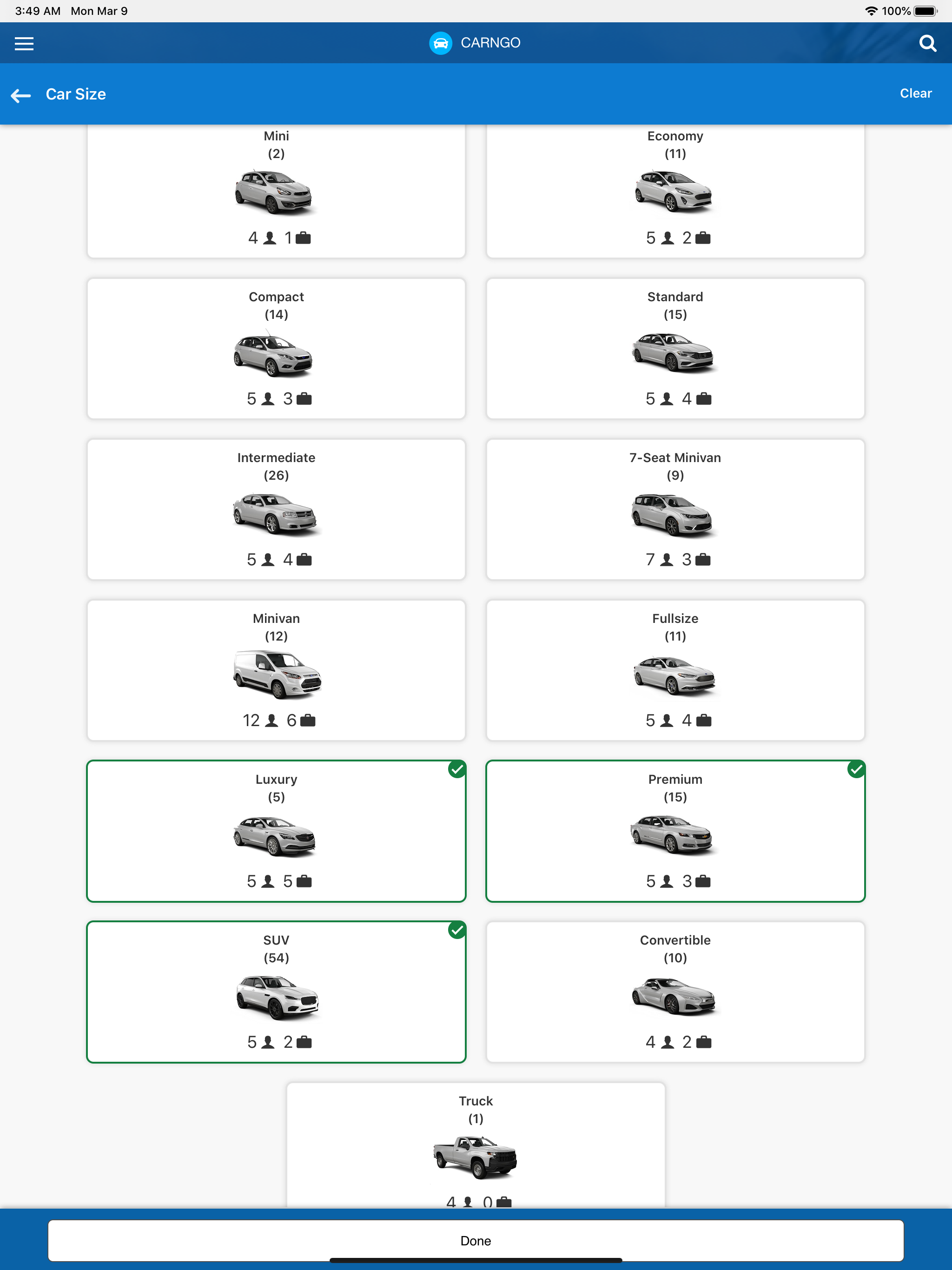Car Rental Carngo car hire App