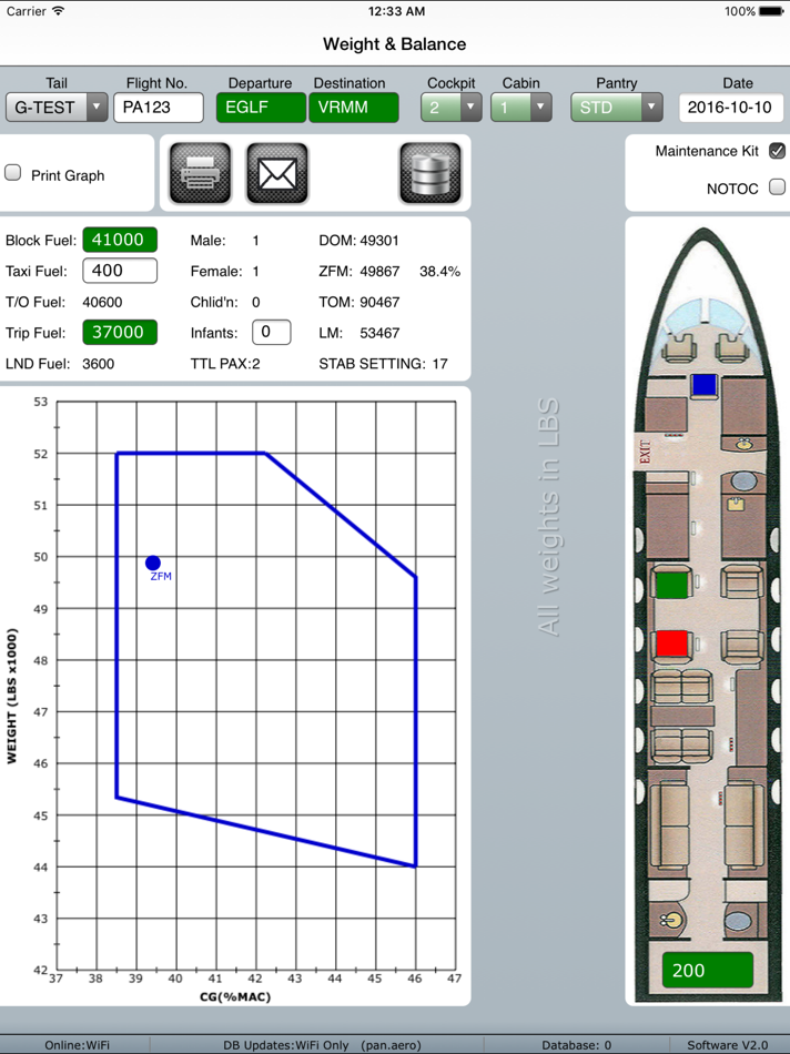 Weight and Balance GV,GVI,GVII - 3.0 - (iOS)