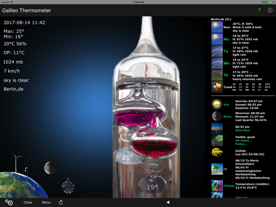 Screenshot #1 for Galileo Thermometer