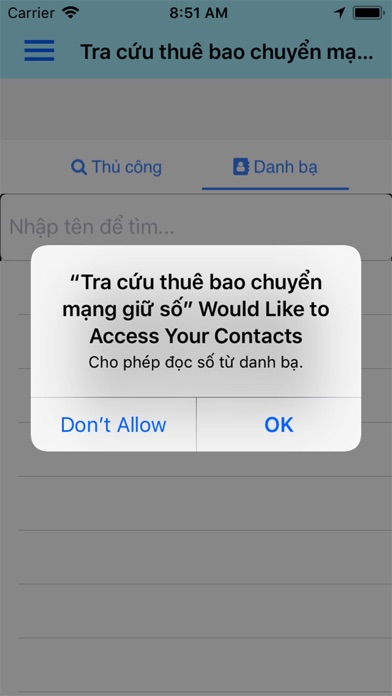 Screenshot #2 pour Tra cứu chuyển mạng giữ số