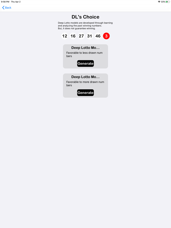 Deep Lotto iPad screenshot 6 - Finance app