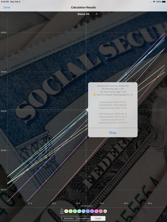 Social Security Calculator iPad screenshot 7 - Finance app
