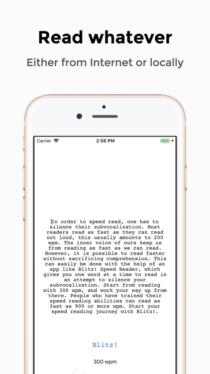 Blitz! Speed Reader