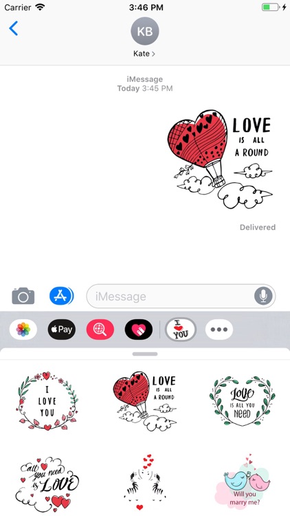 Cute Love Text Stickers Pack screenshot-4