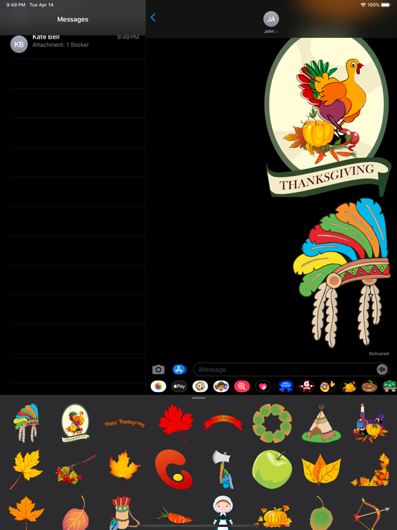 Screenshot #5 pour Thanksgiving Stickers & Emojis