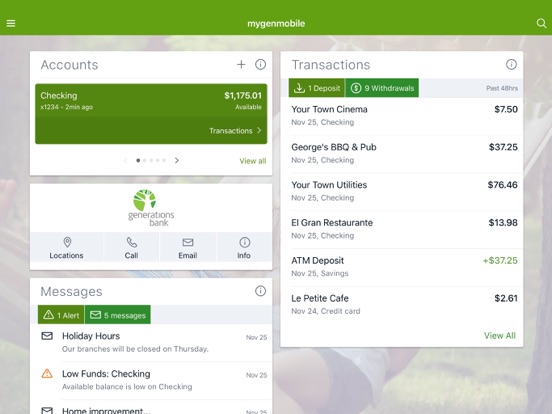 mygenmobile iPad screenshot 3 - Finance app