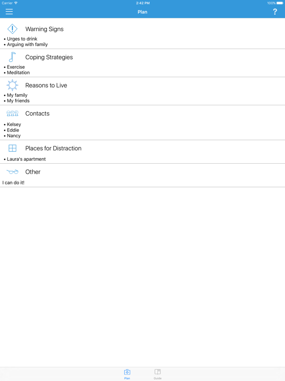 Screenshot #4 pour Suicide Safety Plan