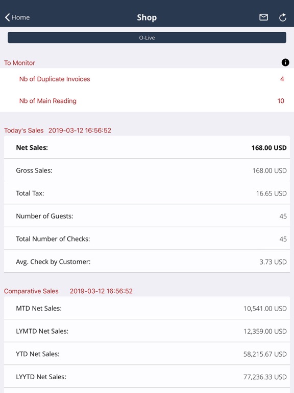 OTrack iPad screenshot