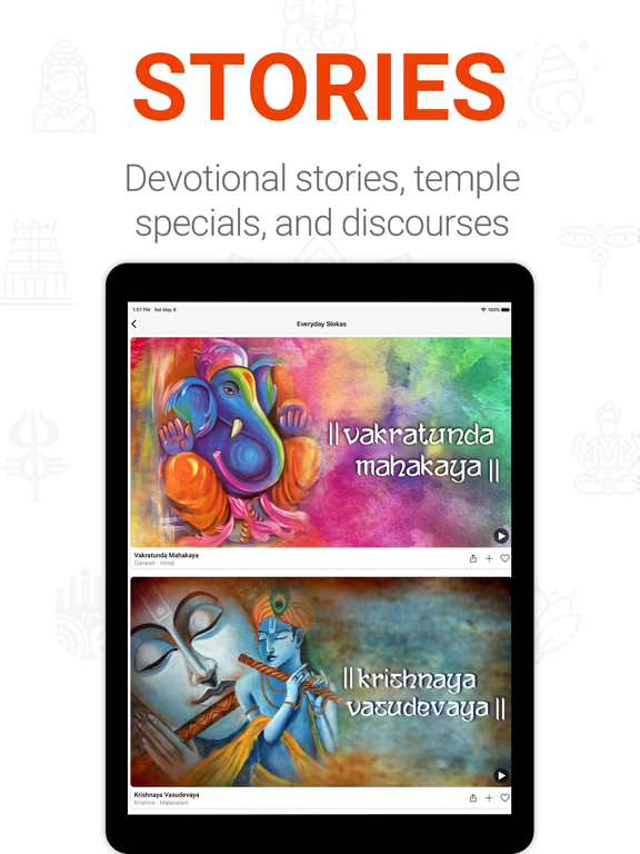 Aalaya - Mantras & Bhajans iPad screenshot 7 - Music app