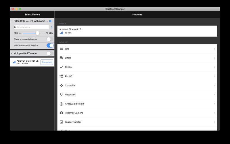 Screenshot #1 pour Bluefruit Connect