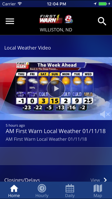 KUMV-TV First Warn Weather Screenshot