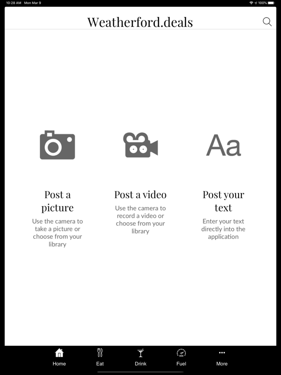 Weatherford.deals iPad screenshot 6 - Lifestyle app