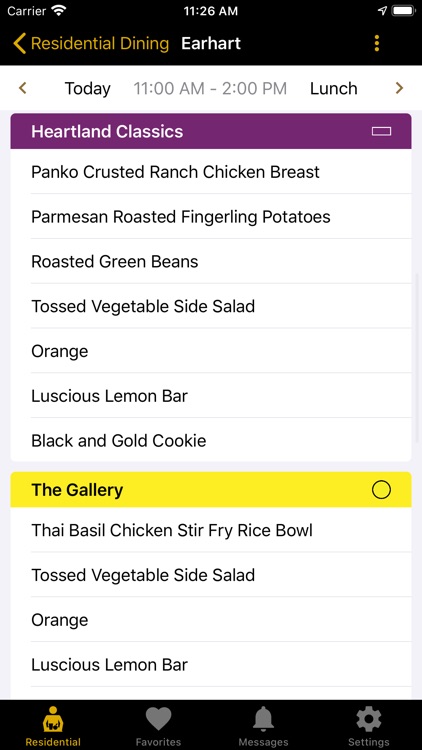 Purdue Mobile Menus