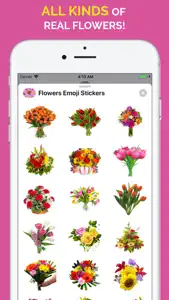 Flowers Emoji Stickers screenshot #2 for iPhone