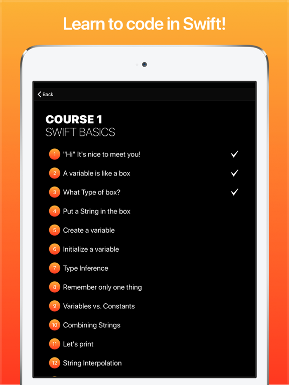 Screenshot #4 pour Code! Learn Swift Version