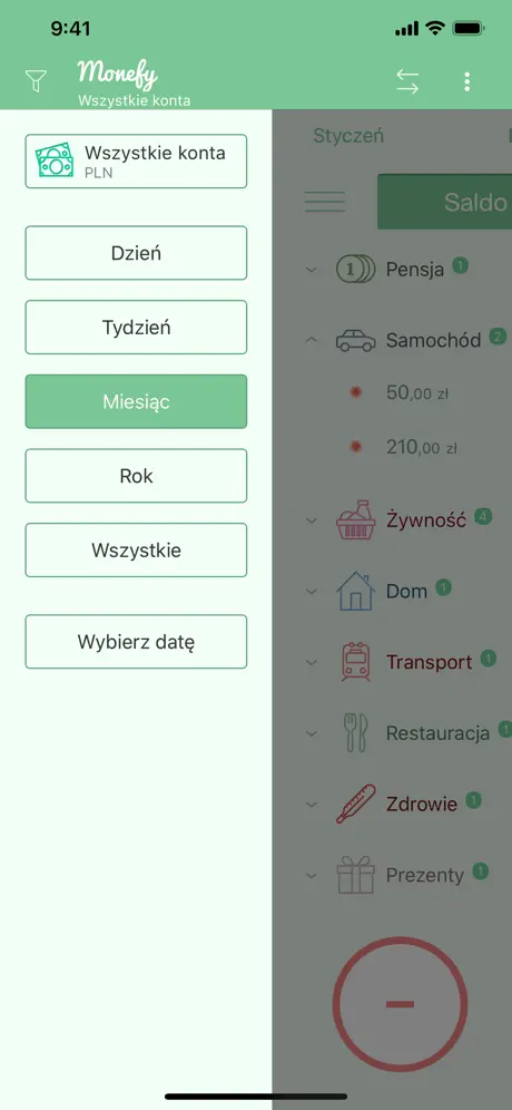 Monefy - Menedżer finansowy