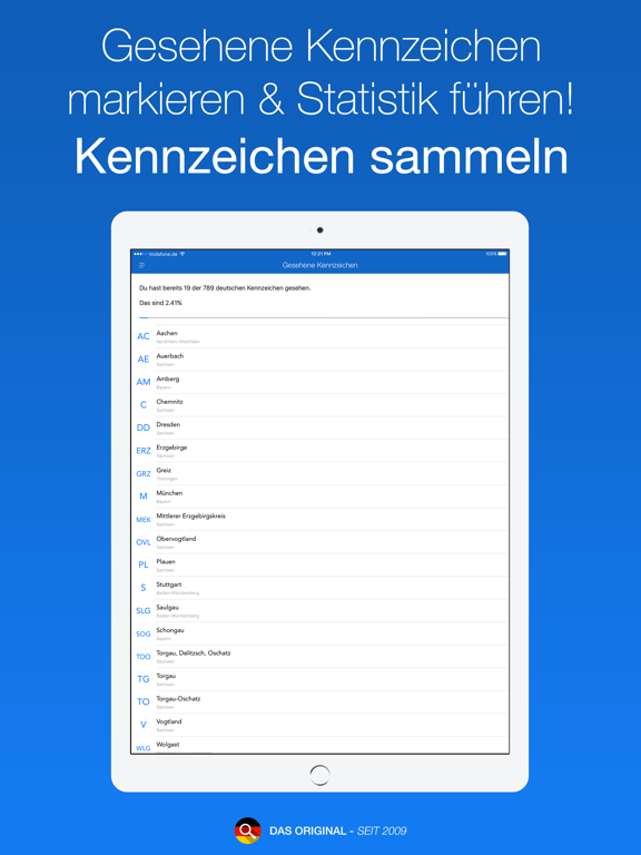 Kennzeichen-Finder iPad screenshot