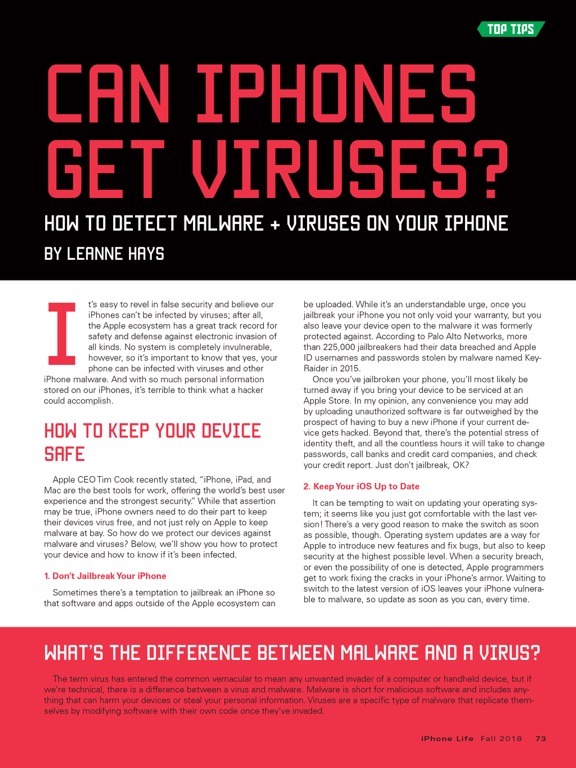 iPhone Life iPad screenshot 6 - Magazines & Newspapers app