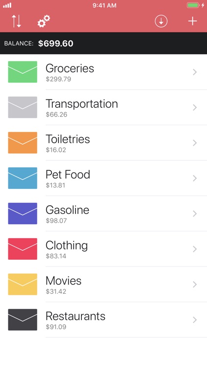 Envelopes: Budget Manager